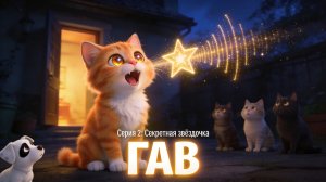 Котёнок Гав против темноты! Секретная звёздочка! Мультфильм о смелости