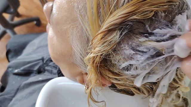 Стрижка, мелирование+ тонирование с притемнением корней. Полное преображение🌼🌼🌼