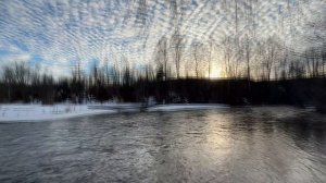 Река Вечер Звук воды Весна Март 2026 Россия Спокойствие Релаксация Медитация Природа