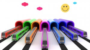 Изучение цветов с помощью электропоезда для детей