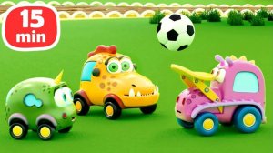 Машинки Мокас и игры с мячом — Мультики для малышей про машинки — Развивающие мультфильмы для детей