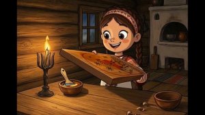 Мезенская Роспись I Девочка Мезенька