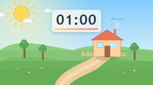Таймер на 1 минуту | Анимация и легкая музыка