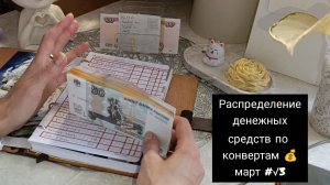 распределение денежных средств по конвертам за март💰