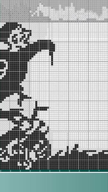 Нарушение - (Violation) [★★★★] 75х55 чёрно-белый японский кроссворд #pixelart