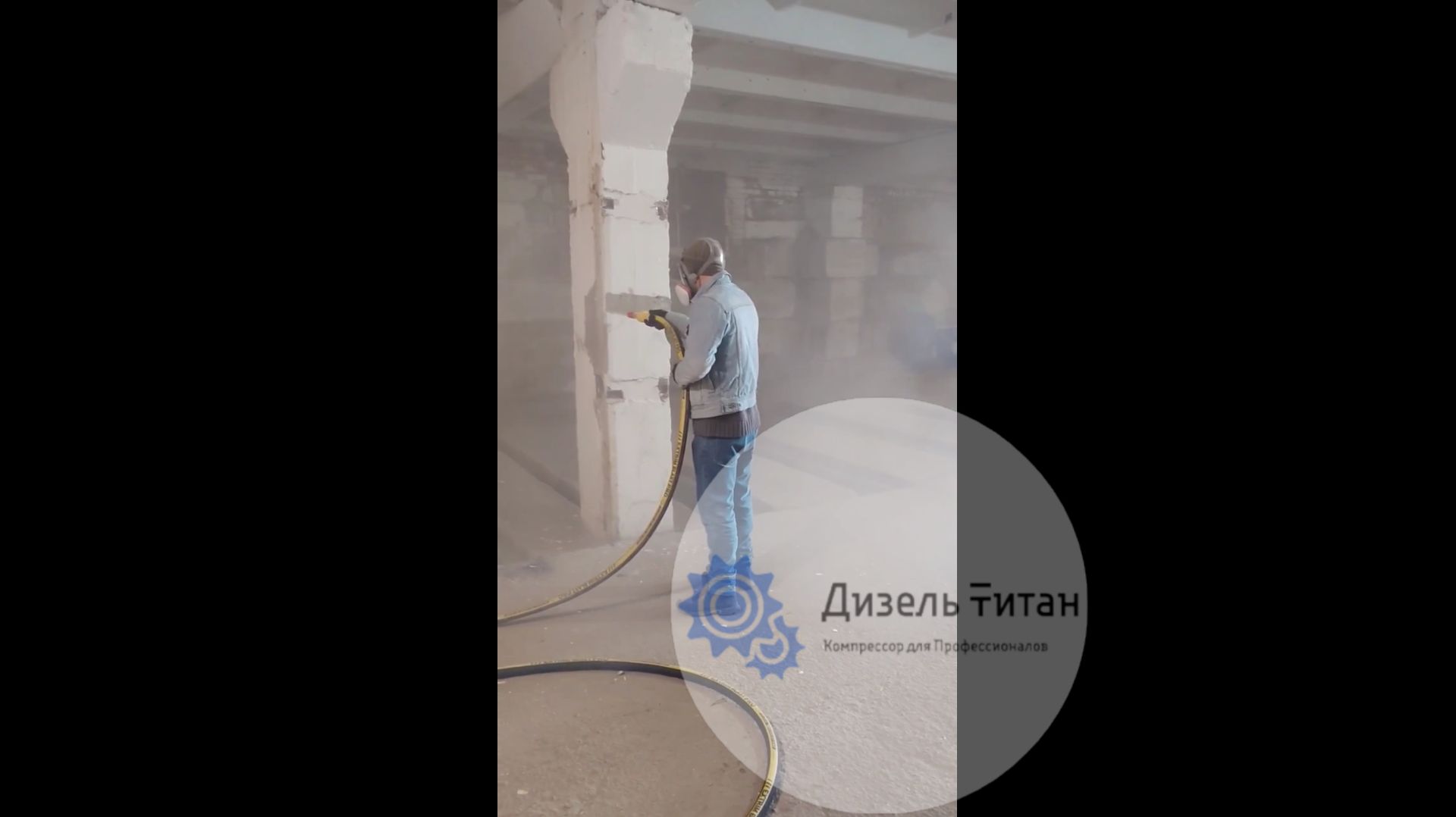 Комплект пескоструйный с компрессором Бензиновым от Дизель Титан