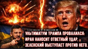 Ультиматум Трампа провалился: Иран наносит ответный удар, Зеленский выступает против него.