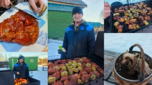 Съездили в г.Луза ,жарим шашлыки .