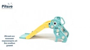 Горка Мопсик с баскетбольным кольцом