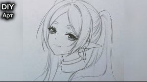 Обучение как нарисовать фрирен карандашом. DIY Арт