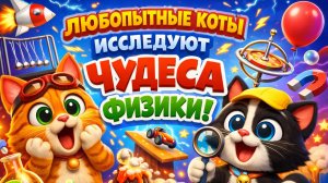 Любопытные коты исследуют чудеса физики! Веселый развивающий мультфильм для детей