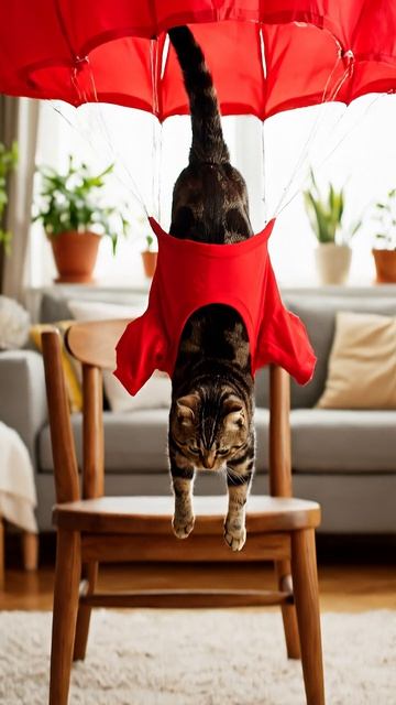 Футболка парашют #cat #видосыоткота #funny #веселыекоты #красиваякошка #красиваякошка #funnycats