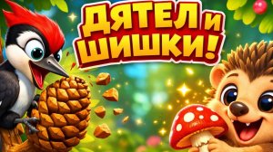 Друзья из Заколдованного леса: Дятел клюет Сосновые Шишки, А Ежик охотится за волшебными Грибами!