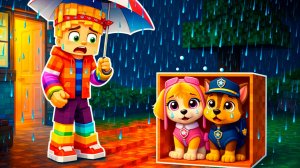 Я ПРИЮТИЛ СКАЙ и ГОНЩИКА БЕЙБИ ЩЕНЯЧИЙ ПАТРУЛЬ в МАЙНКРАФТ МУЛЬТИК