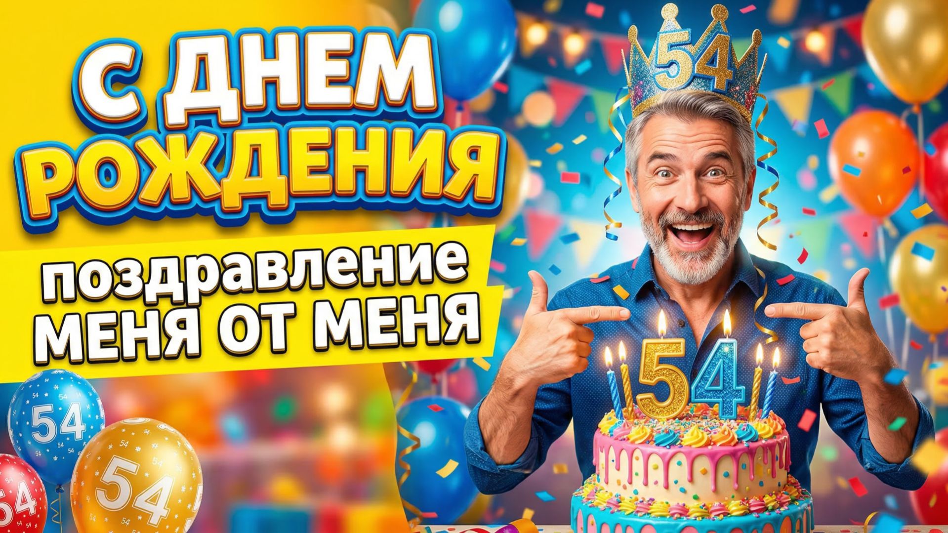 С Днем Рождения, Олег! Песня-поздравление мужчине на 54 года