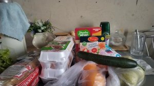 Съездила в город. Забрала заказ.Купила продукты.