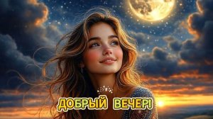 Добрый вечер и спокойной ночи! Красивая музыкальная открытка с нежными пожеланиями! 🌙✨
