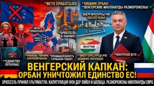 ВЕНГЕРСКИЙ УЛЬТИМАТУМ! КАК ОРБАН ЗАГНАЛ В КАПКАН ФОН ДЕР ЛЯЙЕН!