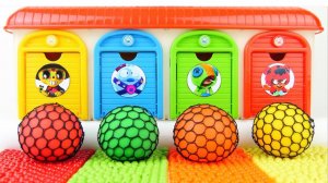 Мультики для детей. Играем и мнем яркие антистрессики у цветного гаража. Мультики залипалки малышам