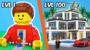 Я ПОСТРОИЛ ДОМА ИЗ LEGO С 1 ПО 100 УРОВЕНЬ!