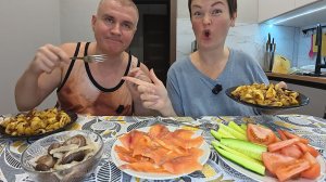 Мукбанг ШОК, Вован рассказал всю ПРАВДУ про свою прошлую ЖИЗНЬ! Я аж ЗАСЛУШАЛАСЬ) Семейный ужин