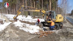 Дорожно-коммунальная служба производит работы по недопущению паводка