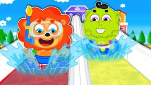 Маша и Леопольд. Водные горки за забором - Мультик для детей