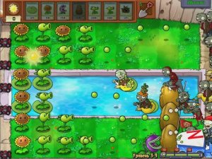 Зомби на машинах приехали захватить бассейн.