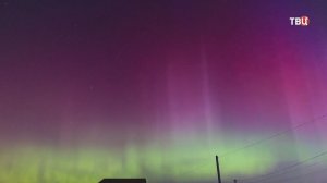 Над европейской частью России вспыхнуло северное сияния
