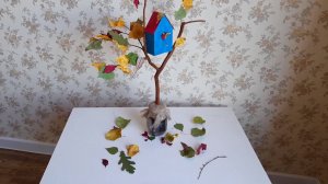 Ох уж эти осенние поделки! Посмотрите, что я сделала из веточки и банки из под кофе