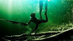 Снимаю жереха под водой.