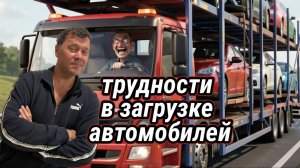 Трудности загрузки американского автовоза