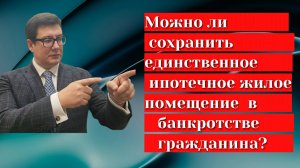 Реально ли сохранить единственное ипотечное жилье в процедуре банкротства