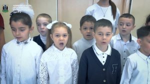 Исполнение Гимна Российской Федерации в Кузнечихинской школе