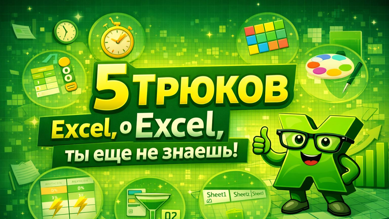 5 Трюков Excel, о которых ты еще не знаешь! смотреть онлайн
