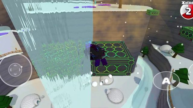 прохожу миссию паркур в снежной долине