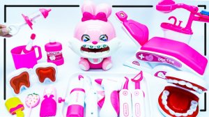 Мультики для девочек. Розовый кролик-стоматолог 🦷🩺. Смотреть мультики для детей и малышей.