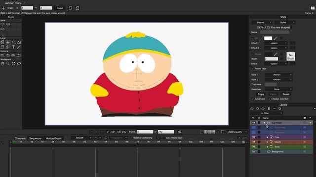 (moho) How to create your own South Park Style Animation смотреть онлайн