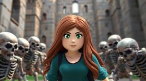 Brookheaven ROBLOX ПОБЕДИЛА СТРАШНОГО СКЕЛЕТА В СРЕДНЕВЕКОВОМ ЗАМКЕ!