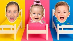 Челлендж 3 секретных цветных комнат! Розовый vs Жёлтый vs Голубой