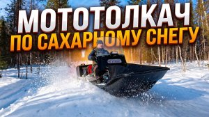 КАК ОН ЕДЕТ ПО САХАРНОМУ СНЕГУ. МОТОТОЛКАЧ УРАГАН ТАЙГА