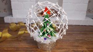 Сделала КРАСОТУ из ватных палочек