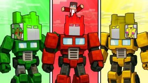 Джей Джей Оптимус Прайм против Майки против Бананакида. Майнкрафт Мультик