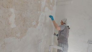 Продолжаю шпаклевать стены. Посадила  цветы на рассаду и Кресс салат на микро зелень