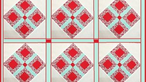 Простой лоскутный блок "Роза Тюдоров" - КРАСИВО! 👍