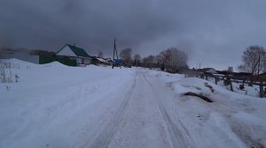 Состояние дороги на понедельник в Деревне. Тестирую новые сапоги.