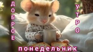 С добрым утром понедельника. Шикарная музыкальная открытка.