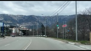 Ялта. С ул.Коммунаров по объездной, Севастопольскому шоссе,обводной ЮБШ, до ТЦ "Конфетти". 07.03.26.