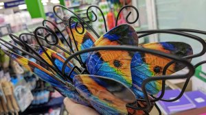 В Фикс Прайс привезли бабочек бычков для сада, тарелки, салатники, меховое для уборки