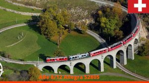 🚄 4К SmartTV ➤ 🌄 Панорама спирального виадука на Бернина Экспресс из Тирано в Санкт-Мориц! 🌄